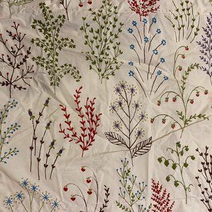 L.L. Bean Botanical Floral Percale Comforter Cover